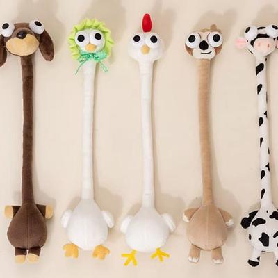 Adorable Long Necked Animal Plush Set Googly Eye Duck Cow Meerkat Stuffed Toy Cute Desk Decor Keychain Pendant, Perfect Gift for Girls