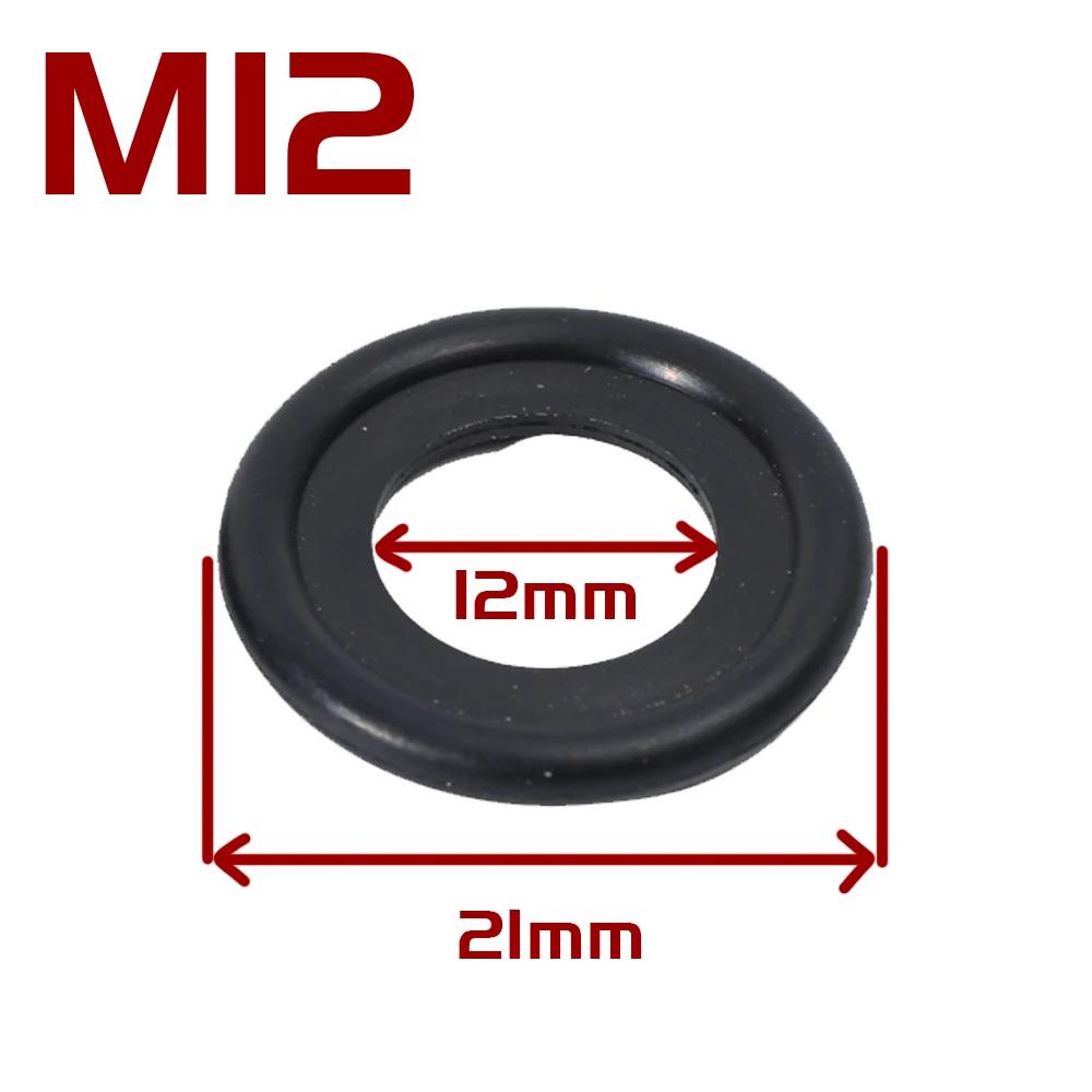 M12/M14 Oil Pan Gaskets High Quality Nitrile Rubber Car Oil Pan Drain Plug Washer O-Ring Sealing Parts for Buick Chevrolet Ford 10pcs