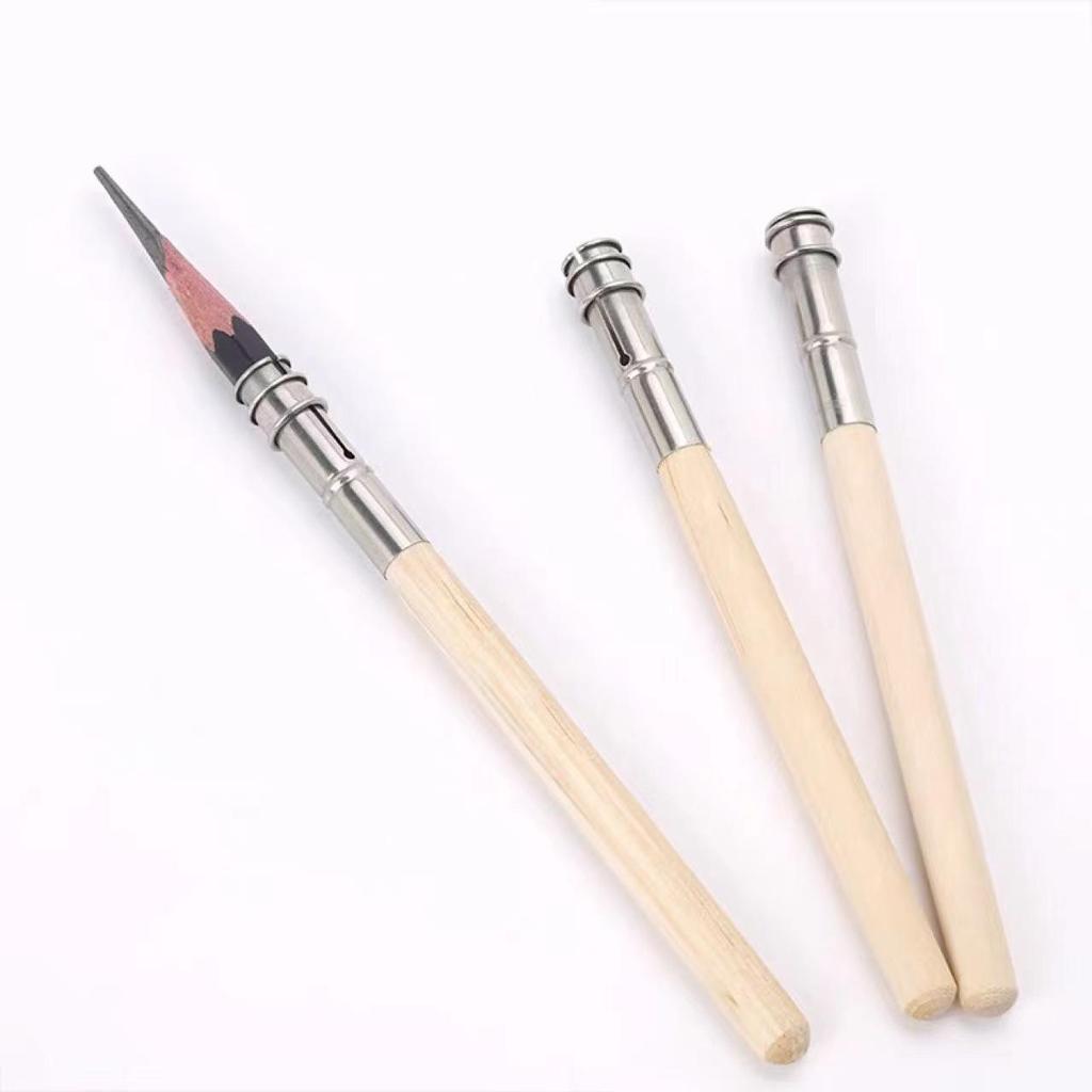 Double-Headed Stainless Steel Pencil Extender and Sharpener