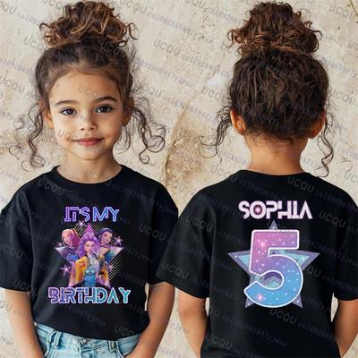 Camiseta Kpop Caçadores de Demônios Pai Filho Manga Curta Camiseta Kpop Fofa Caçadores de Demônios Moda Casual Harajuku Algodão Camiseta Infantil