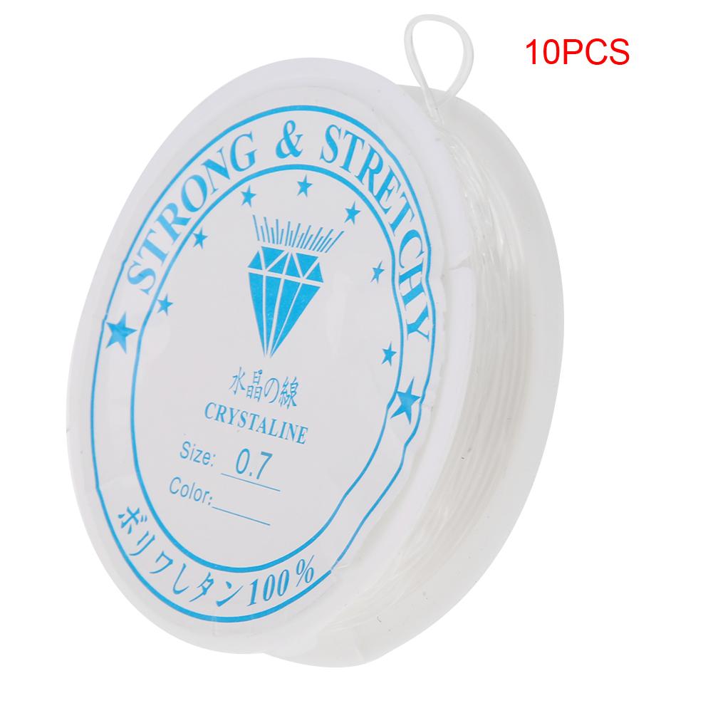 Kristall-elastische Schnur, transparenter Perlenfaden zur Schmuckherstellung (0.7mm * 11m)