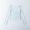 Women's Sexy Lace Camisole & Deep V-Neck T-Shirt Two-Piece Set
