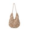 Large capacity bag women's new versatile woven straw bag seaside vacation bag shoulder messenger bag