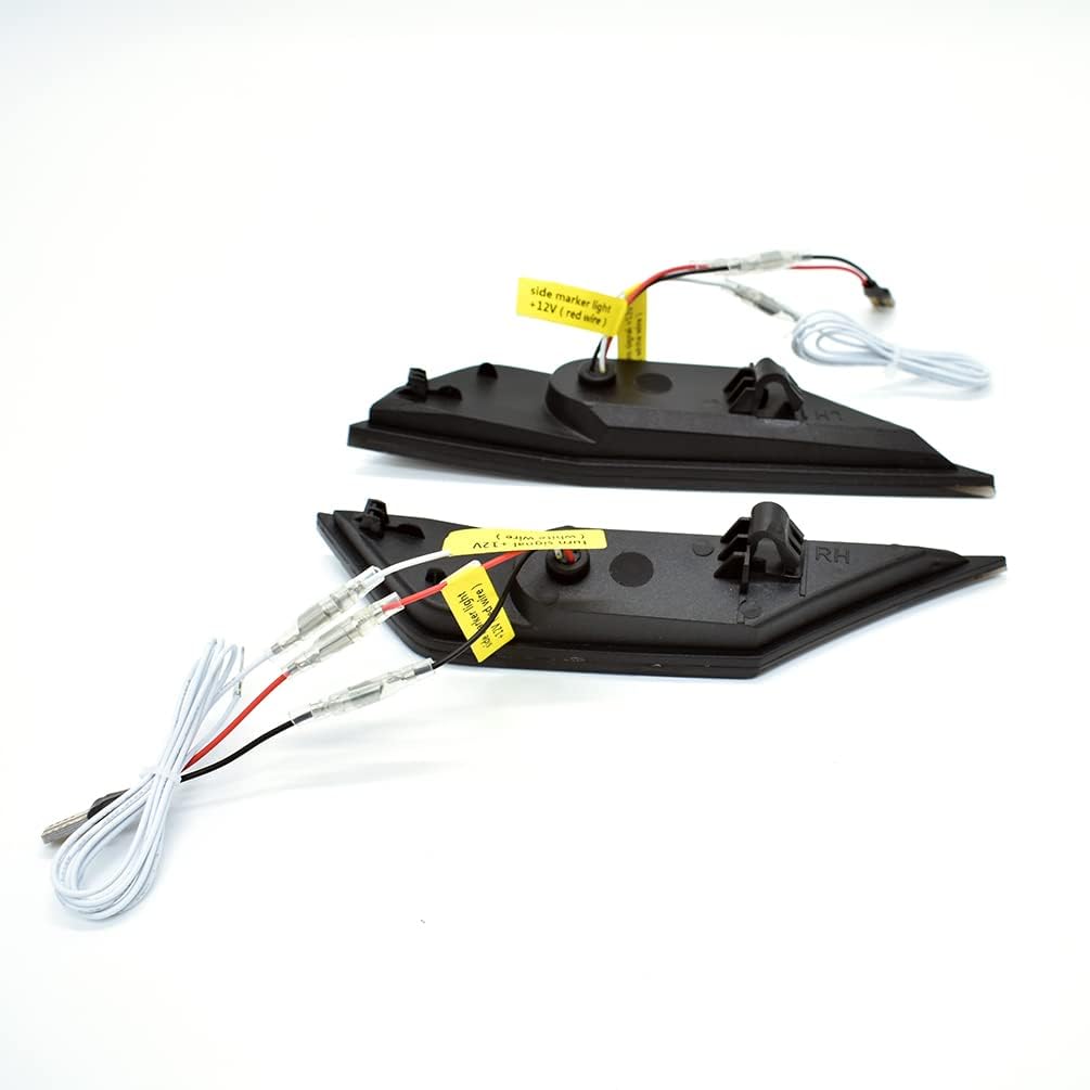 Front Led Fender Side Marker Light Switchback White/Amber Turn Signal Lamp Assembly Compatible with Honda Civic 10th Gen 2016-2021 Sedan Coupe