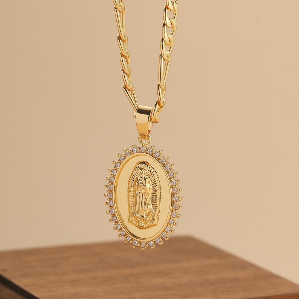 New Personalized Colorful Zircon Necklace Design, Fashionable, Light, Luxurious And Versatile, Popular Madonna Necklace