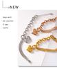 18K Gold Plated Titanium Steel Heart Bracelet with French Minimalist Cuban Chain Design