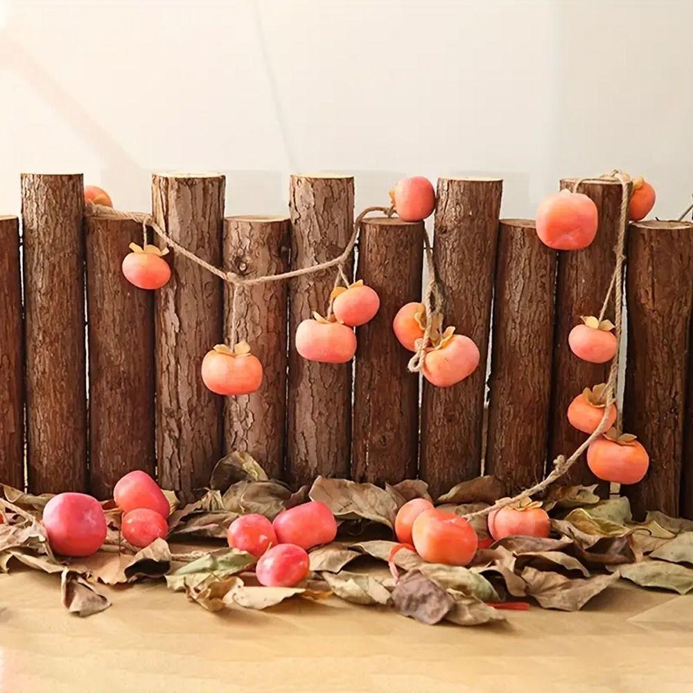 Orange Artificial Persimmon 80cm Persimmon Pendant Simulation Persimmon Fruit Ceiling Decoration