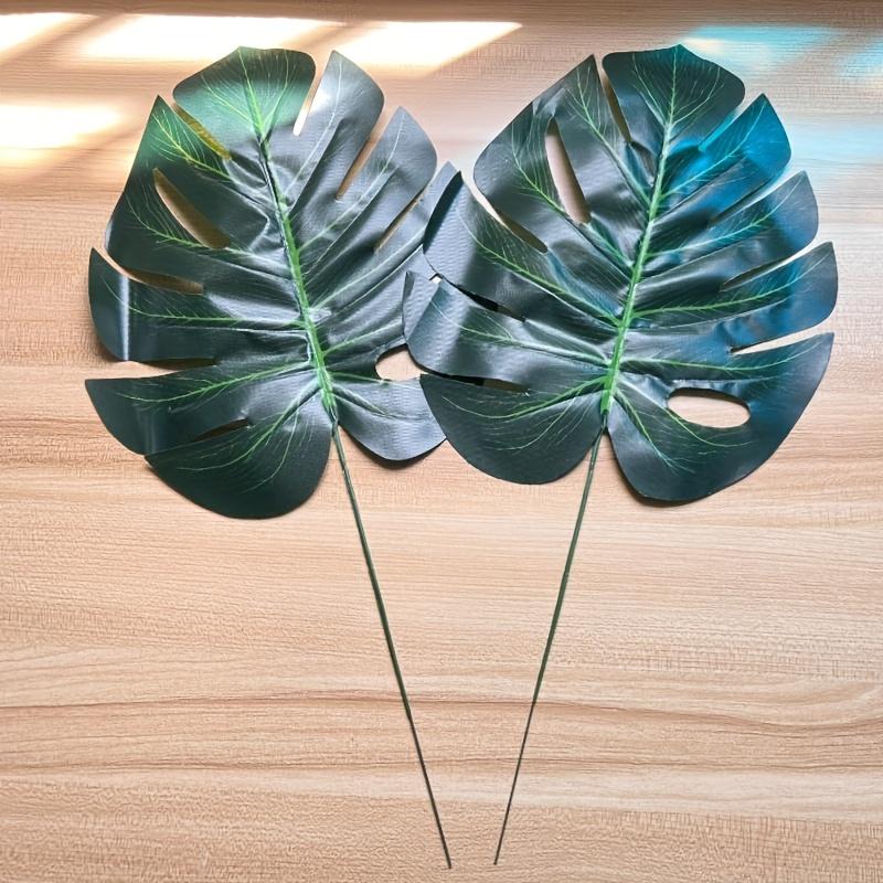 10pcs Artificial Green Leaves Scattered Tail Leaves Plants Plastic Turtleback Fern Home Bouquet Supplies Desktop Decoration