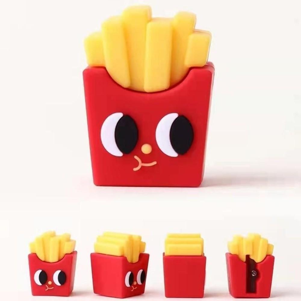 Creative French Fries Sharpener Cartoon Student Sharpener Portable Pencil Sharpener Teacher Reward