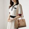 Elegant PU Tote Bag Women Spacious Shoulder With Zip Multi-Compartment Design Daily Commute Mom Use