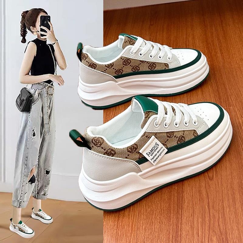 Women's Shoes Fashionable Casual Breathable Thick Soled Sports Shoes Board Shoes
