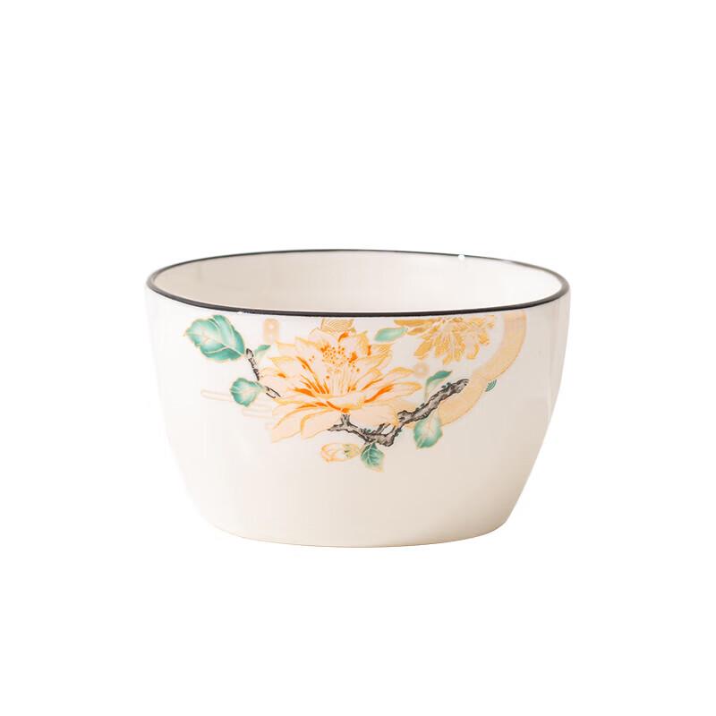 Zestaw obiadowy z chińskiej ceramiki z motywem piwonii