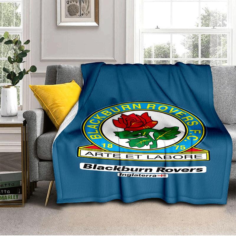 Blackburn Rovers Blanket Outdoor Flannel Blanket for Camping, Hiking, Garden Parties, Picnic Essentials,gift for Family and Friends