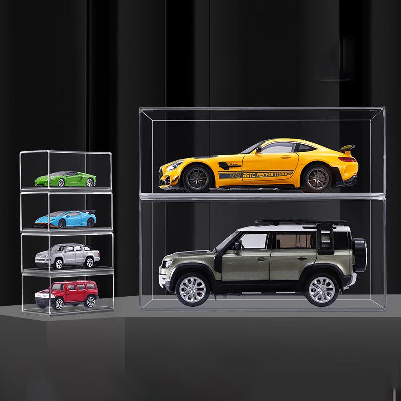 1:18 24 32 64 Acrylic Car Model Collection Display Case Integrated Acrylic Display Box Car Model Dust Cover Transparent Base