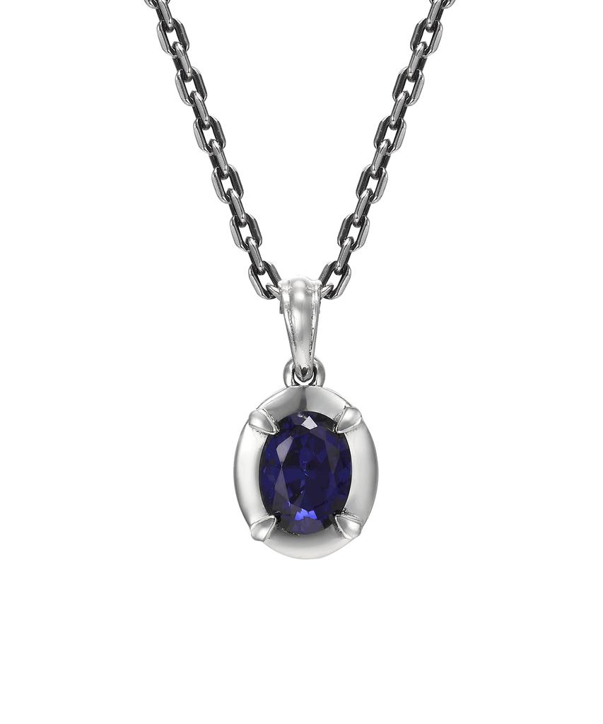 Sting925 Oval Claw Set Charm Pendant