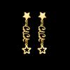 Atoztide Personalized Custom Name Stud Earring for Women Girl Stainless Steel With Chain Star Heart Letter Birthday Jewelry Gift