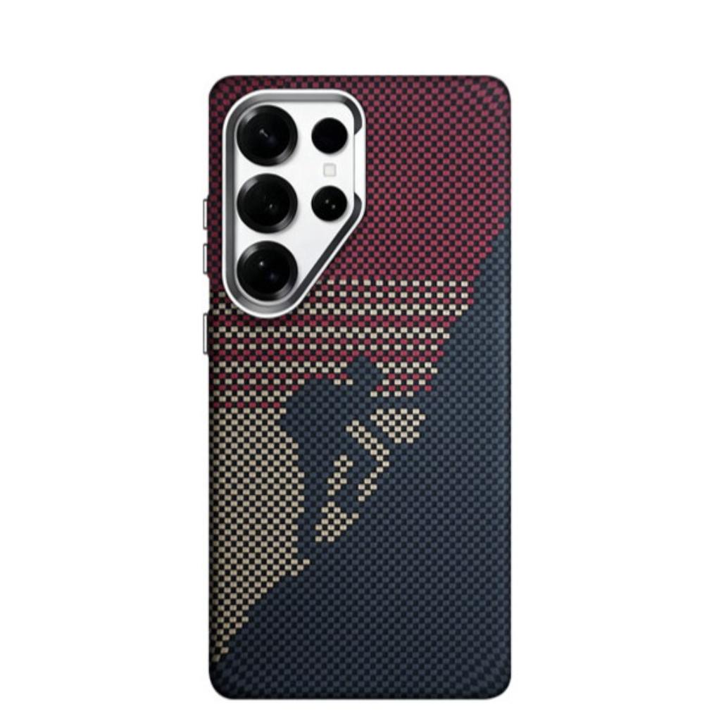 Fashion Patterns Carbon Fiber Texture N52 Magnet Phone Case for Samsung S26 Ultra S25 Ultra S24 Ultra S23U /Shockproof /Thin Anti-fingerprint