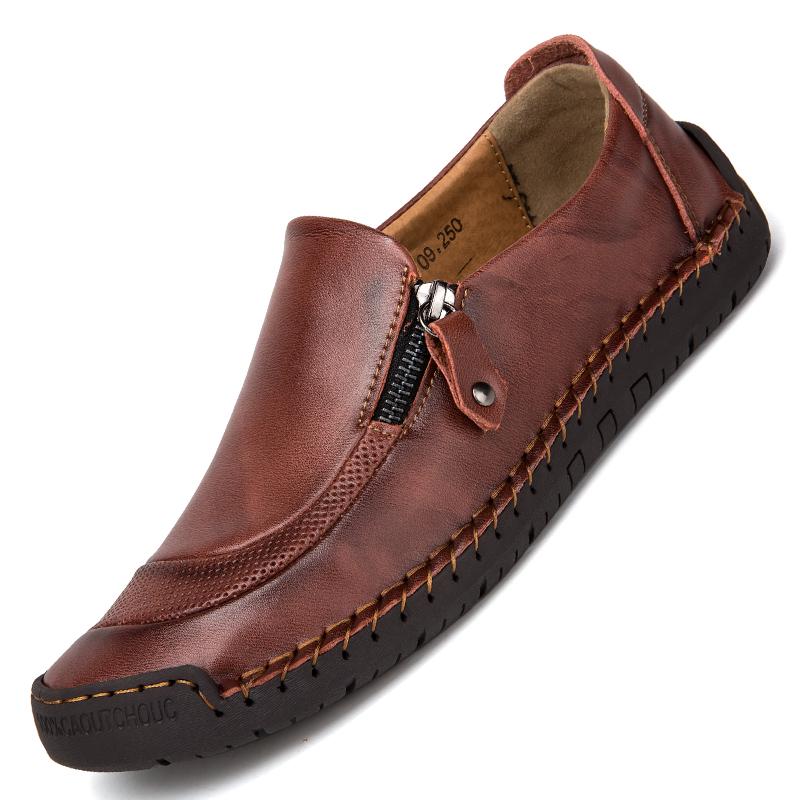 Fashion Leather Men's Casual Sneakers 2024 New Plus-size Comfortable Breathable Lightweight Men's Walking Work Shoes39-48