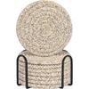 8/10 Pcs Cotton Rope Woven Trivet Placemats Braided Hot Pads Natural Dinner Plate Mat Set  Desk