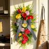 Big Bow Flower Upside Down Tree Pendant For Porch And Outdoor Decoration