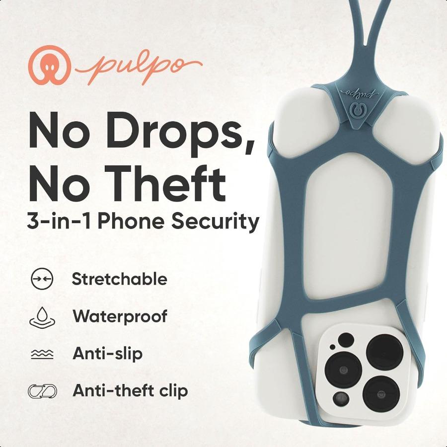 

Pulpo Защитный шнурок для мобильного телефона серый подходит для смартфонов 6,1–6,8 дюйма противоугонный ремешок для телефона для мужчин женщин шнурки для телефонов Hikin United States