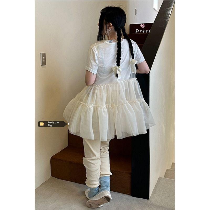 

Oni Ballet Style Sleeveless Princess A- line Vest Gauze Dress Grey All yards