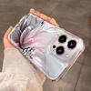 Floral Painted Transparent Creative Shockproof Phone Case For iPhone 17 Pro Max 16 15 14 13 12 11 XS X XR 16 Plus 17 Air Cover