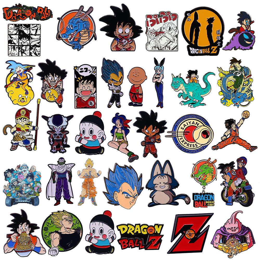Anime Dragon Ball Enamel Pins Cute Goku Vegeta IV Piccolo Brooch Backpack Clothing Jewelry Metal Badge Accessories Gifts