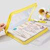 4Pcs Portable File Folder Case Transparent Handle Storage Organizer Bags A4 Zipper File Bag Candy Color Stationery Holder Supplies Holiday Gift Novel