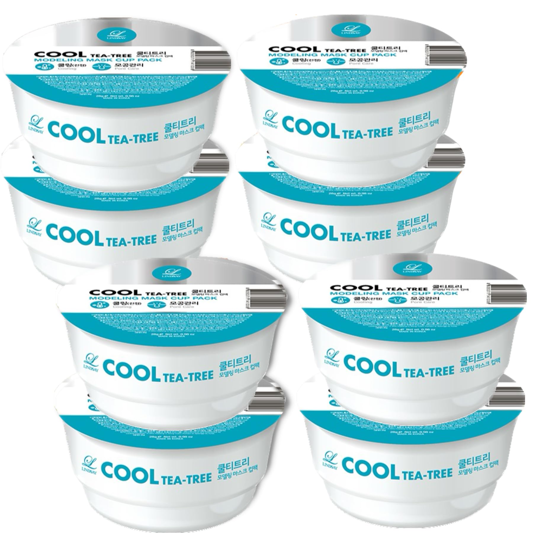 

LINDSAY Modeling Mask Cup Pack Cool Tea Tree 28 г x 8 шт.