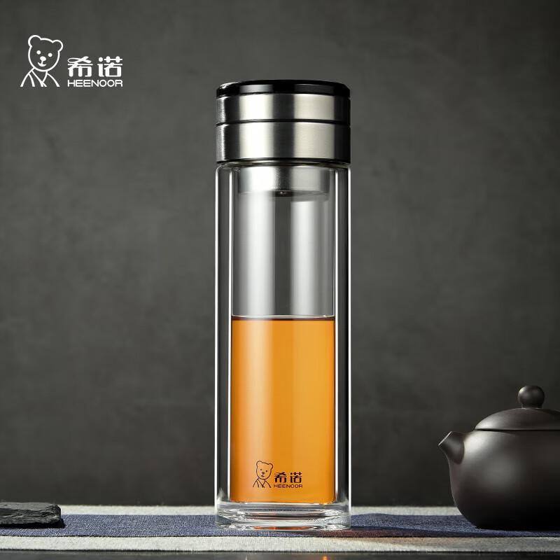 Xinuo XN-7095 Double Layer Tea Separation Glass Cup