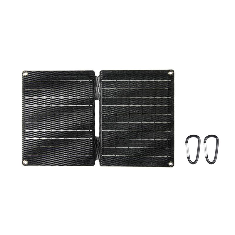 

10 Вт 5 В ETFE Моно Солнечное Зарядное Устройство 23% Высокая Эффективность с Интеллектуальным Складным Портом Type C и USB для Использования на Открытом Воздухе серый