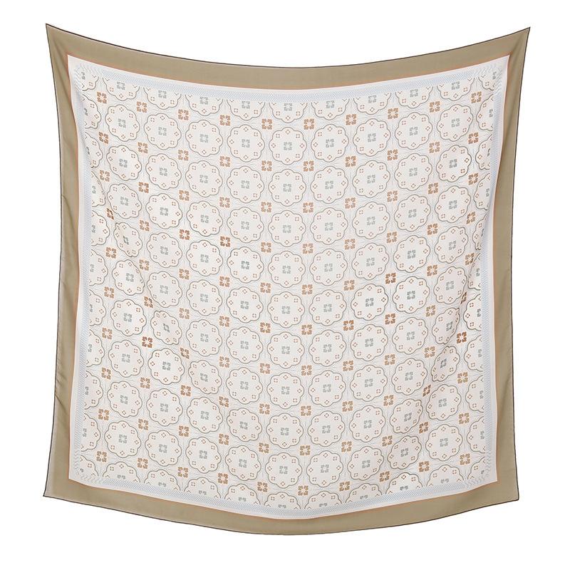 Autumn and winter hot-selling new floral printing large-size square scarf women's popular Malay women's headscarf
