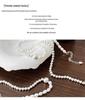 Yinruitai S925 Sterling Silver Freshwater Pearl Necklace & AB Chain Bracelet for Women
