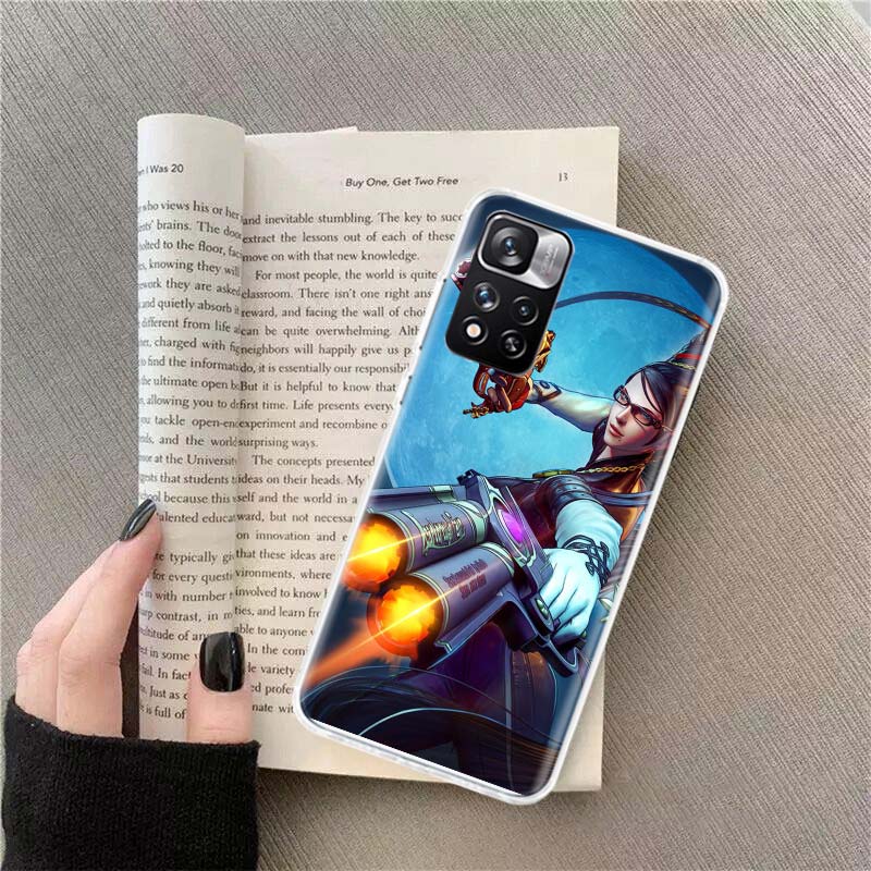 Bayonetta Phone Case For Redmi Note 13 12 Pro Plus 14 15 Pro 5G 11 11T 11E 11S 10 Pro 10S 9 9S Cover Cell Clear TPU Capa Cases S