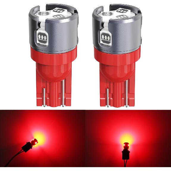 T10 LED Bulbs for Vehicle Map Light 168 194 175 W5W 6-SMD 3030 Chipsets 6000K Super White for License Plate Light Dome Door Courtesy Indicator Side