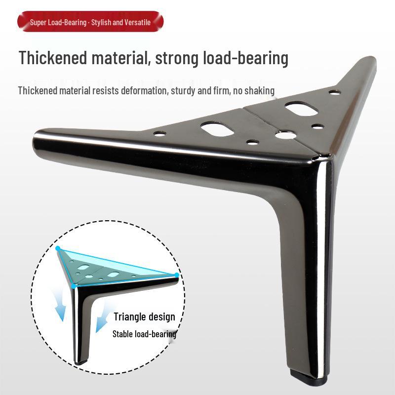 Metal Triangle Sofa, Cabinet & Table Support Legs - Heightening Furniture Legs