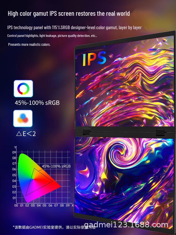 15.6" Portable Dual Monitor with VESA Compatibility