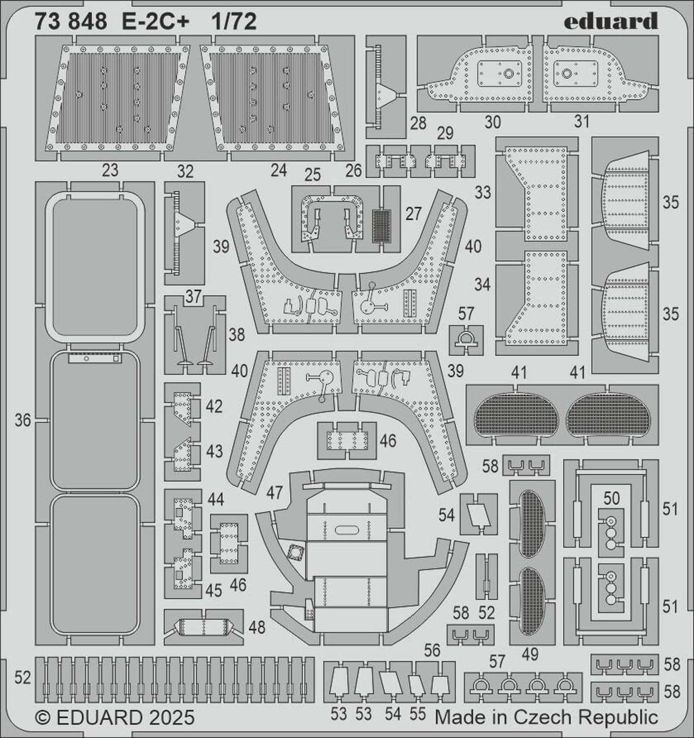 

Eduard Etching Parts Plastic Model Kit Parts EDU73848 1/72 E-2C+ (for Elere) (Airplane)