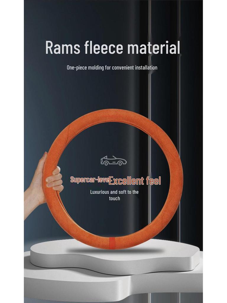 Suede & Fur Steering Wheel Covers: Winter Anti-Slip, Sweat-Absorbing, Luxury Women's Covers
