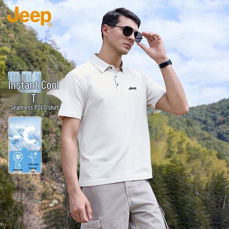

JEEP Men s Summer Ice Silk Short-Sleeve Polo Shirt 40