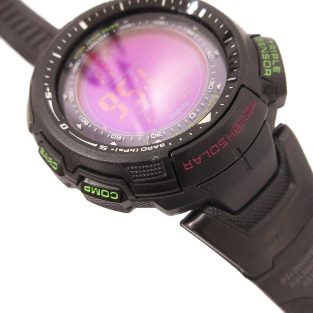 CASIO PRO TREK Tough Solar Color Display Purple LCD Digital Watch Black PRG-110CJ /UO Men's