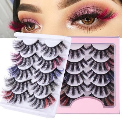 Color High Imitation Mink Hair False Eyelashes Daily Curl Thick Simulation Natural Eyelashes