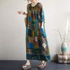 DIMANAF New 2026 Women Plus Size Summer Beach Lady Long Dress Loose Oversize Vintage Floral Print Sundress Clothing