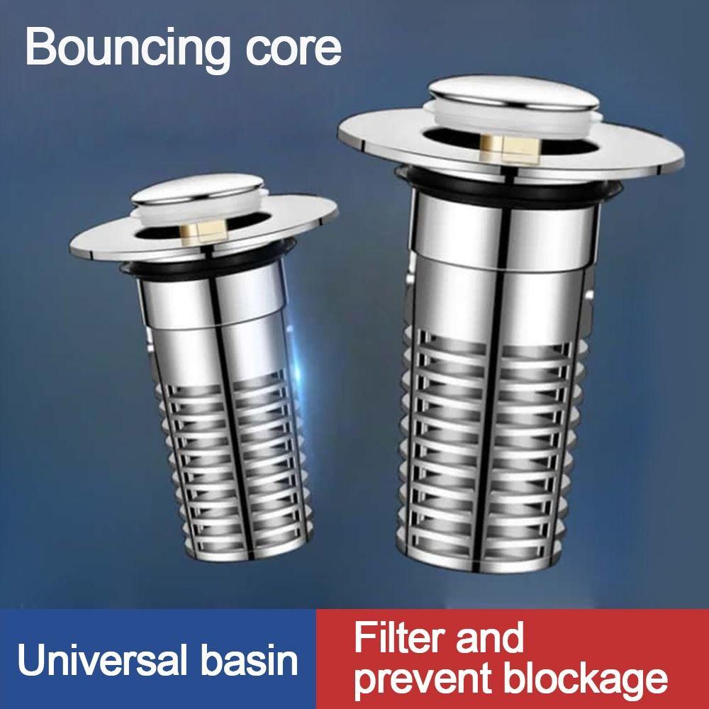 Plastic Floor Drain Filter Mesh Hair Trap Sealing Cover Washbasin Bounce Core Multifunctional Anti-clog Shower Leak Net