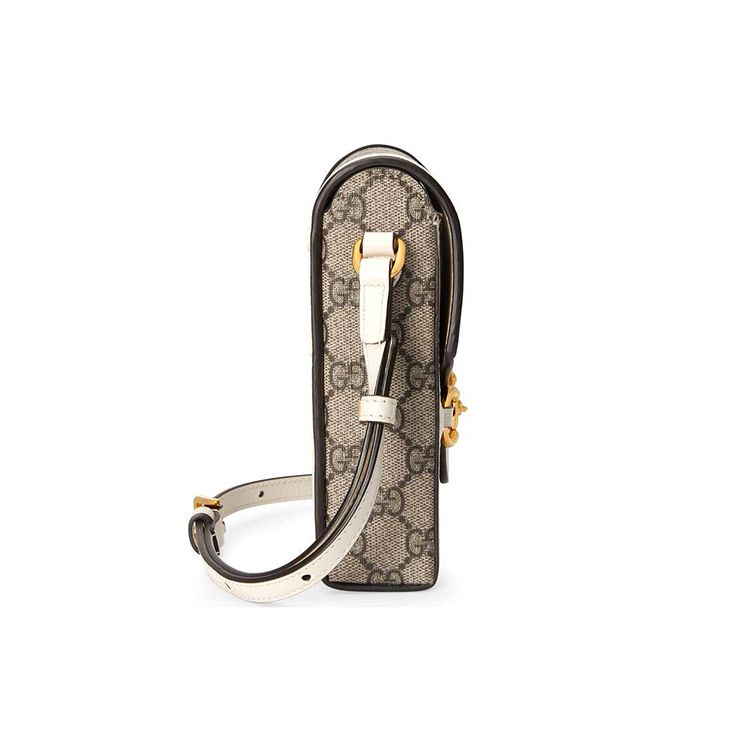 Gucci GG Supreme Canvas Horsebit Mini Crossbody Bag For Unisex Daily Use