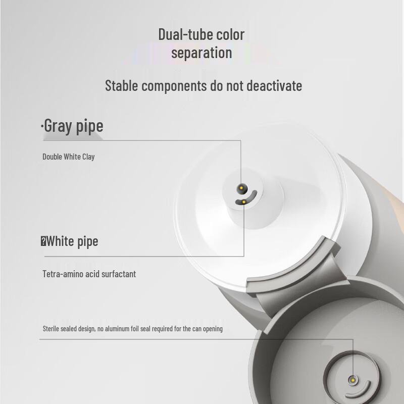 C-Coffee Amino Acid White Clay Dual Tube Facial Cleanser