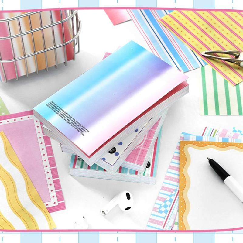 100Sheets Tearable Notepads Note Memo Paper Sheets Scrapbooking Decorative Paper for Daily Reminders and Journaling