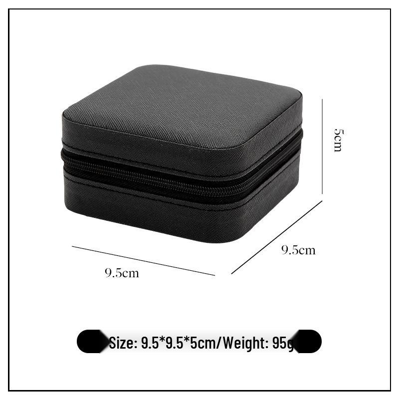 Cutie de bijuterii din catifea cu fermoar: Depozitare portabilă pentru coliere, brățări, inele și cercei
