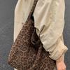 Leopard Print Bag Women'S Lazy Simple Style Versatile Shoulder Bag Simple Retro Commuter Tote Bag